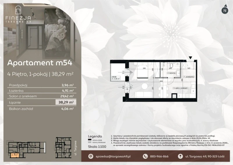 Rzut Apartament m54