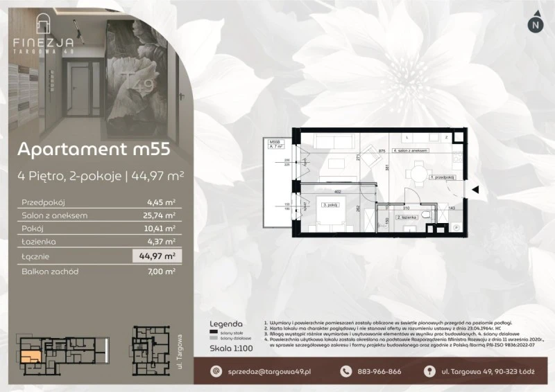 Rzut Apartament m55