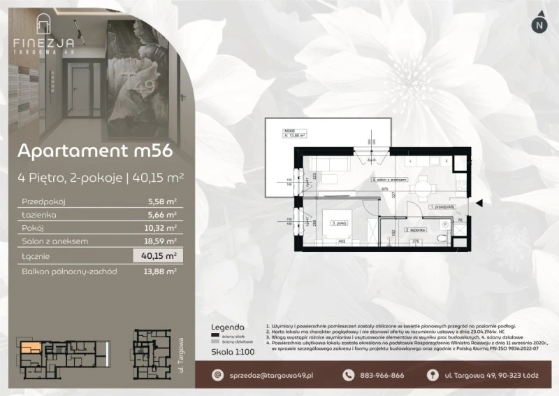 Rzut Apartament m56