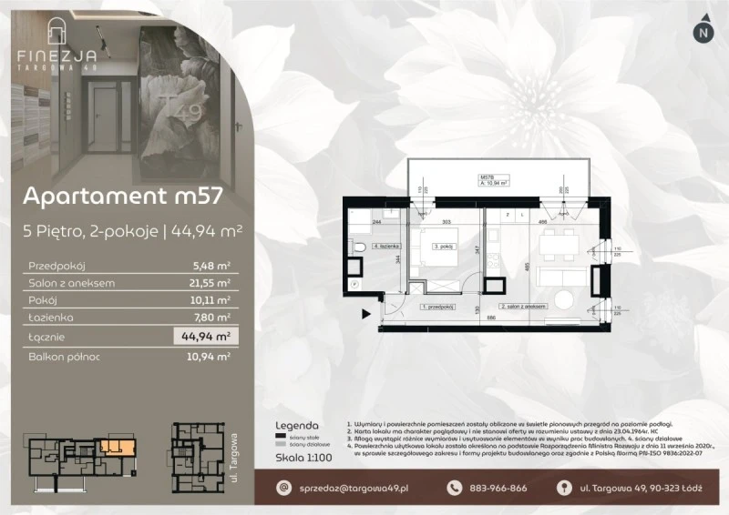 Rzut Apartament m57